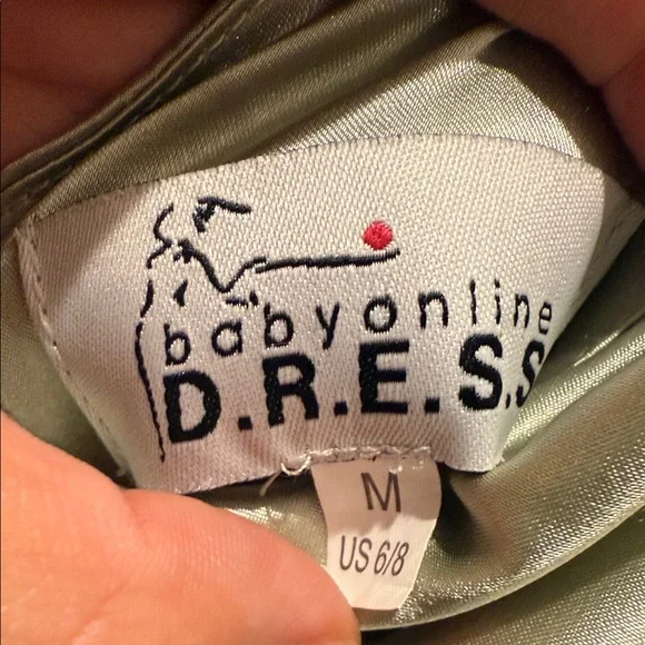 Elegant Strapless Green Dress - Picture 6 of 6